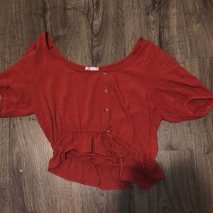 Burnt orange blouse